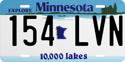 MN license plate 154LVN
