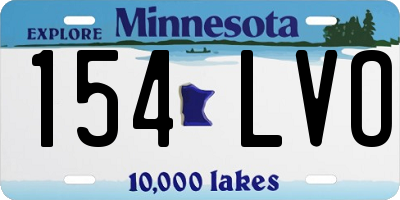 MN license plate 154LVO