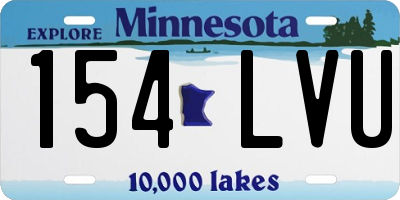 MN license plate 154LVU