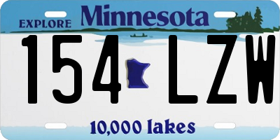 MN license plate 154LZW