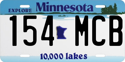 MN license plate 154MCB