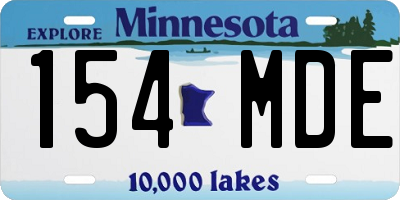 MN license plate 154MDE