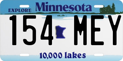 MN license plate 154MEY