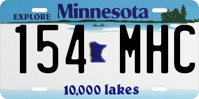 MN license plate 154MHC