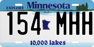 MN license plate 154MHH
