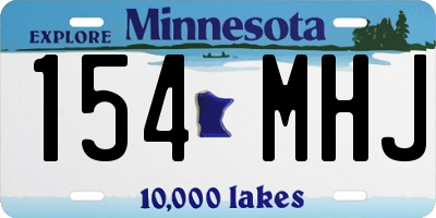 MN license plate 154MHJ