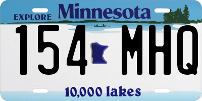 MN license plate 154MHQ