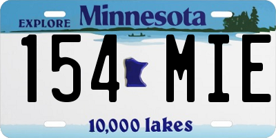 MN license plate 154MIE