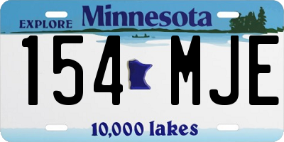 MN license plate 154MJE