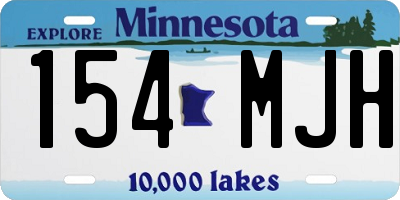 MN license plate 154MJH