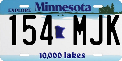 MN license plate 154MJK