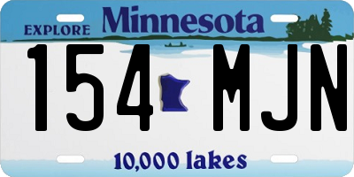 MN license plate 154MJN