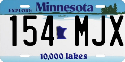 MN license plate 154MJX
