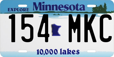 MN license plate 154MKC