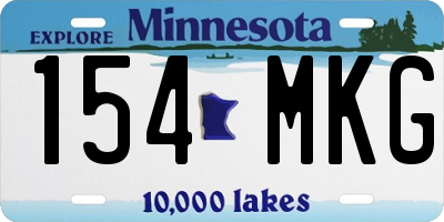 MN license plate 154MKG