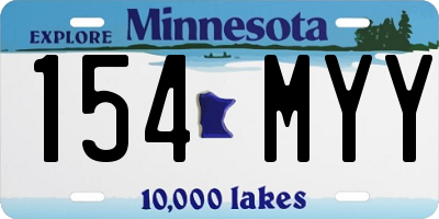 MN license plate 154MYY