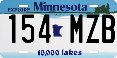 MN license plate 154MZB