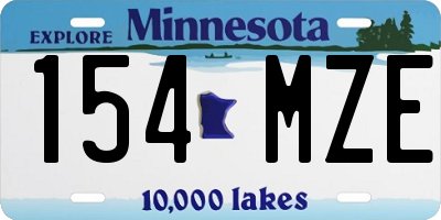 MN license plate 154MZE