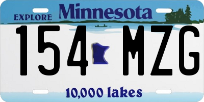 MN license plate 154MZG