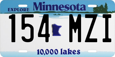MN license plate 154MZI