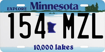 MN license plate 154MZL