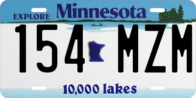 MN license plate 154MZM