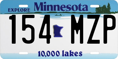 MN license plate 154MZP