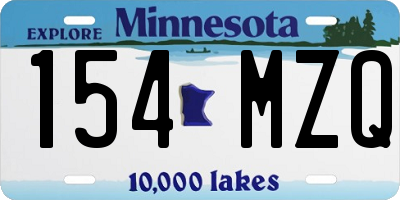 MN license plate 154MZQ