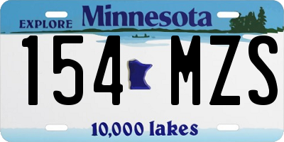 MN license plate 154MZS