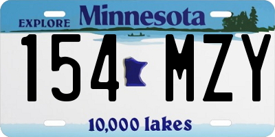MN license plate 154MZY