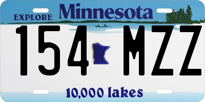 MN license plate 154MZZ