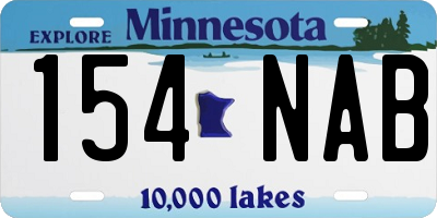 MN license plate 154NAB
