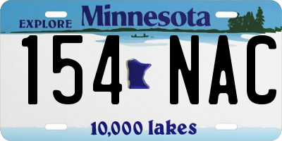 MN license plate 154NAC