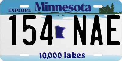 MN license plate 154NAE