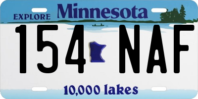 MN license plate 154NAF
