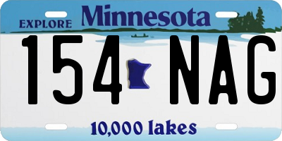 MN license plate 154NAG