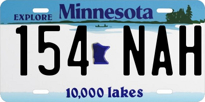MN license plate 154NAH