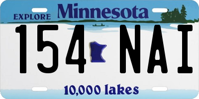 MN license plate 154NAI