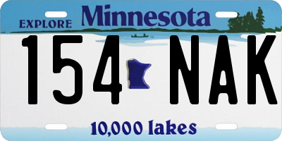 MN license plate 154NAK