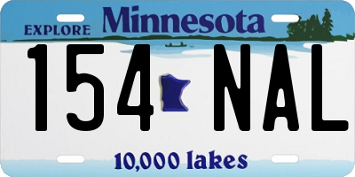 MN license plate 154NAL