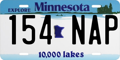 MN license plate 154NAP