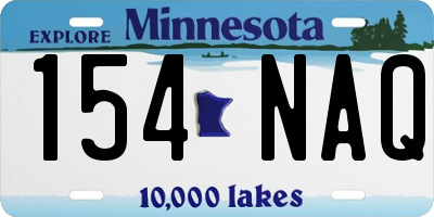 MN license plate 154NAQ
