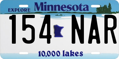 MN license plate 154NAR