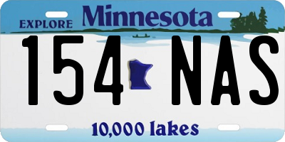 MN license plate 154NAS