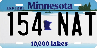 MN license plate 154NAT