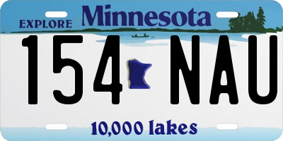 MN license plate 154NAU