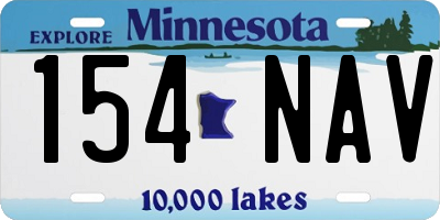 MN license plate 154NAV
