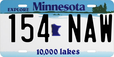 MN license plate 154NAW