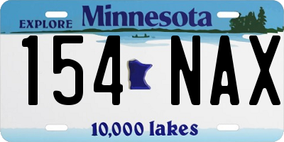MN license plate 154NAX