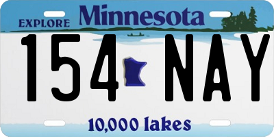 MN license plate 154NAY